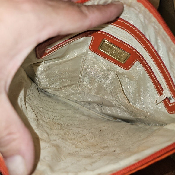 Orange Arcadia Zip Cross Body Bag - Picture 10 of 16